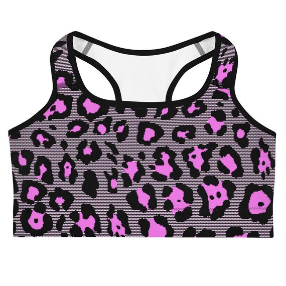 Leporad print Sports bra