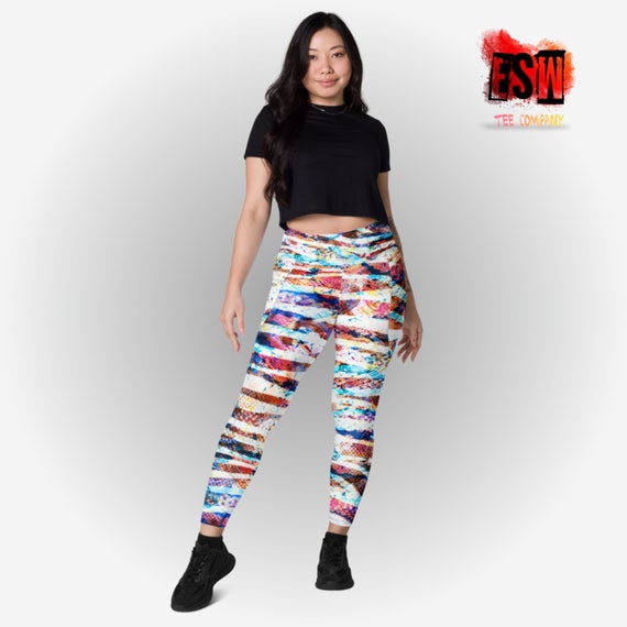 Colorful zebra print Leggings with pockets Women's Activewear
