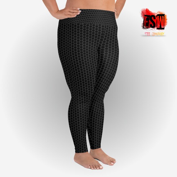 Black Plus Size Leggings Women's Activewear