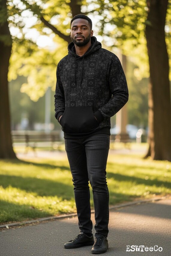 Black tye dye pattern Unisex,Men's, Women's Hoodie