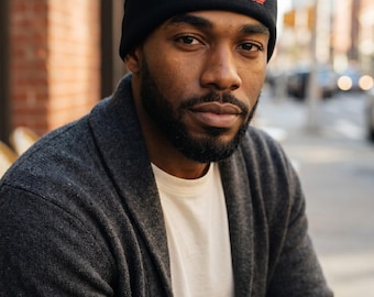 Made In NYC Embroidered Knitted Fall,Winter Cuffed Beanie