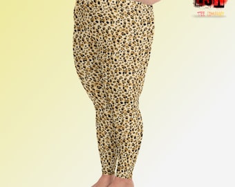 Animal print Plus Size Women's Yoga Leggings, Women's Activewear
