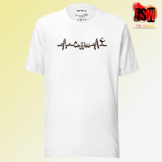 Coffee Heartbeat coffee lovers Funny Unisex, Men's, Women's t-shirt