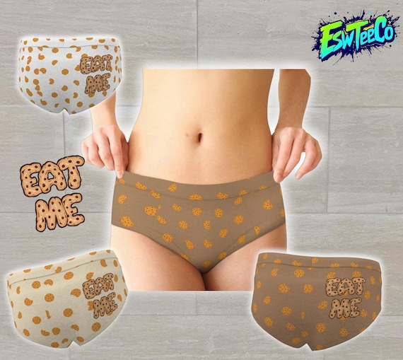 Cookies (brownie)"Eat Me "Graphic Print Women's Cheeky Briefs, Cheeky underwear