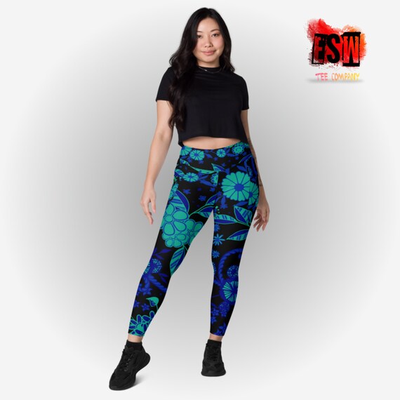 Floral graphic printed Leggings with pockets