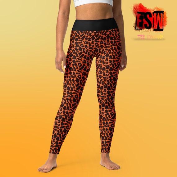 Halloween Ghosts Women's Yoga Leggings, Women's Activewear