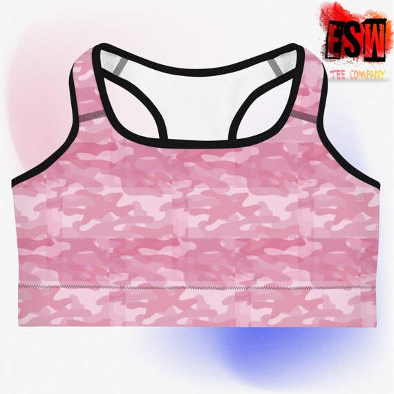 Pink camouflage Sports bra