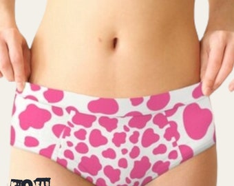 Pink Animal Print Women&#39;s Cheeky Briefs