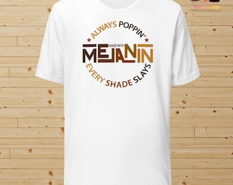 Melanine motiverende Unisex, Heren, Dames t-shirt