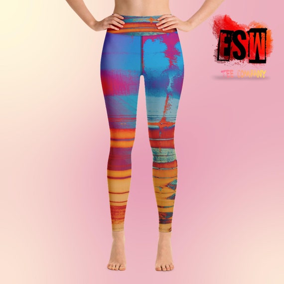 Colorful denim print Yoga Leggings Women's Activewear