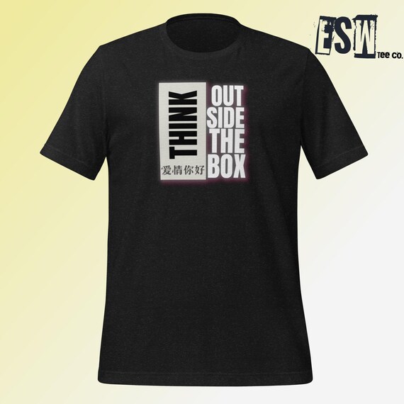Think Outside the Box Graphic Print Tee Unisex,Men's, Women's t-shirt