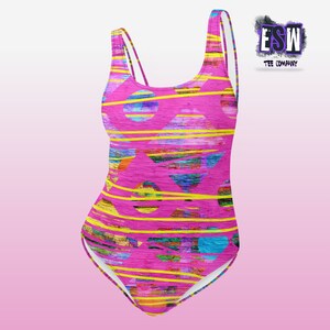 Abstract Art print One-Piece Swimsuit