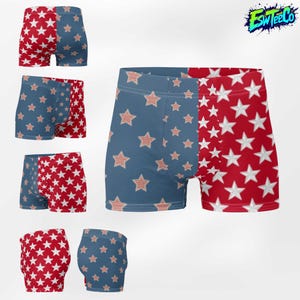 Patriotic Stars Men&#39;s Boxer Briefs,Men&#39;s Underwear