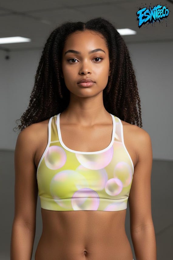 Bubbles print Sports bra women's Activewear