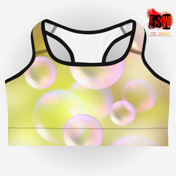 Bubbles print Sports bra women's Activewear