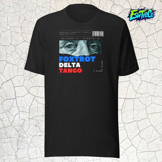 Foxtrot Delta Tango Graphic Print Tee Men's Women's Unisex t-shirt