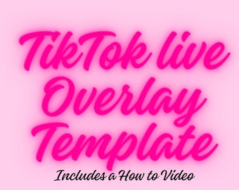 TikTok Live Stream Overlay Template with How-To Video (Digital Download)