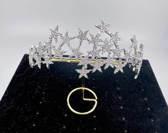 ACOTAR-Style crown, Star Tiaras, Art Nouveau Moon and Star Tiara, acotar lover gift, Feyre Archeron, crowns and tiaras, feyre crown