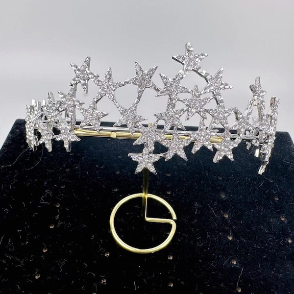 ACOTAR-Style crown, Star Tiaras, Art Nouveau Moon and Star Tiara, acotar lover gift, Feyre Archeron, crowns and tiaras, feyre crown
