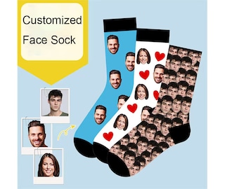 Benutzerdefinierte Gesichtssocken, personalisierte Foto Socken, einzigartiges Geschenk