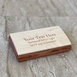 Personalized Handmade Small Wooden Box Engraved with Your Custom Message