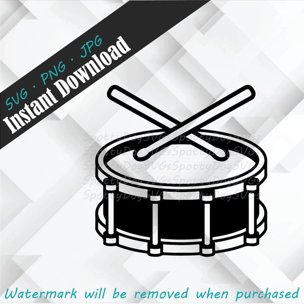 Instant Download, png, SVG DOWNLOAD -- Snare Drum, Drummer, Drumming, Musician