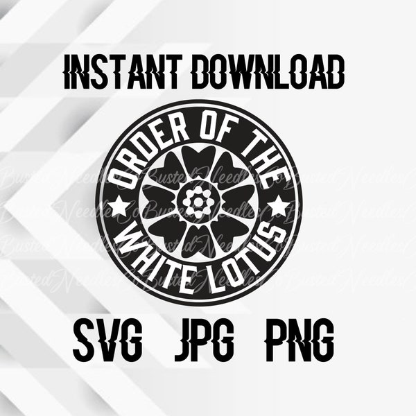 Instant Download, png, SVG DOWNLOAD -- White Lotus Starbucks Logopng, instant download