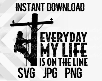 Téléchargement instantané, png, TÉLÉCHARGEMENT SVG -- La vie est en jeu -- Linemanpng, téléchargement instantané