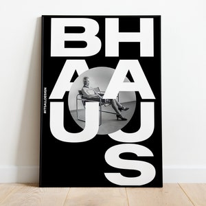 Bauhaus Print, Bauhaus Wall art, Bauhaus Poster, Minimal Wall Art, Minimal Poster, Black & White Print, Minimal Print, Dorm Room Poster
