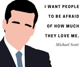 Michael Scott the Office TV Show Michael Scott Quote Poster Would I ...
