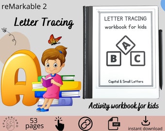 Letter Tracing - Activity workbook for kids - Remarkable 2