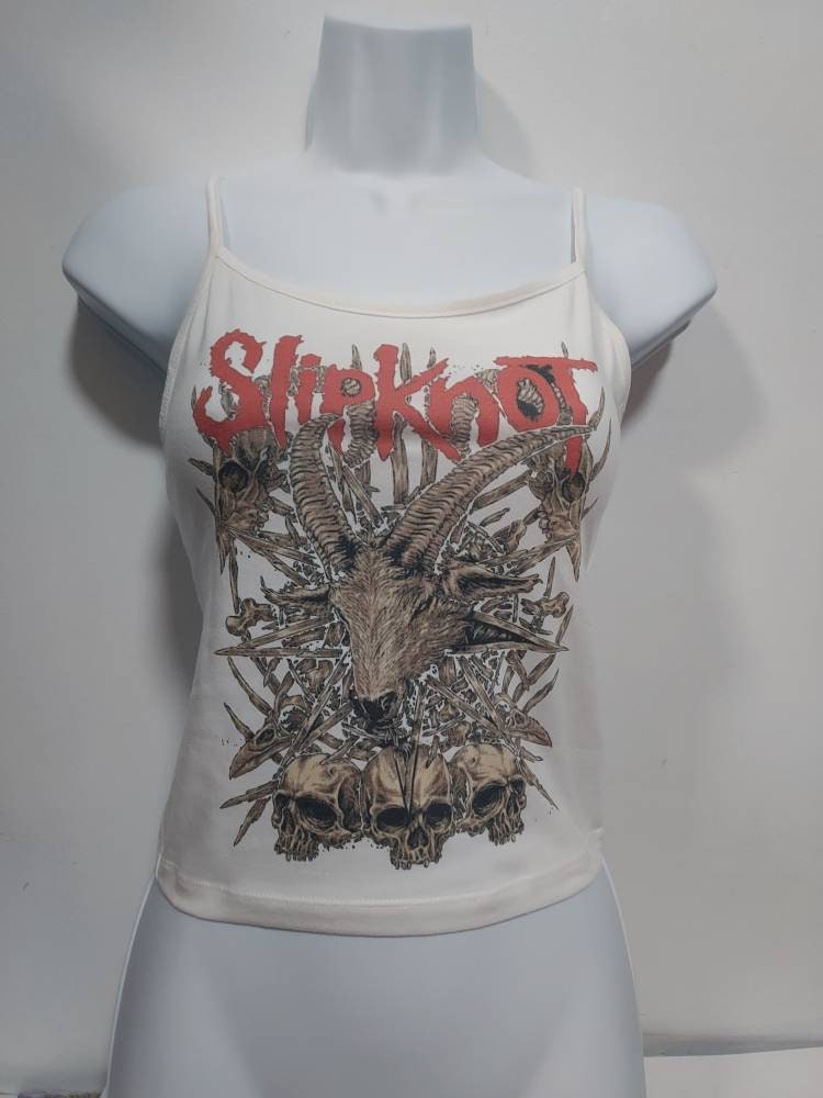 Slipknot Crop Top Goat Skulls Slipknot Shirt Slipknot Tank Top Etsy