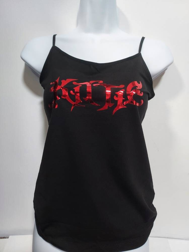Kittie Tank Top Adjustable Straps Kittie Band Shirt Kittie Etsy