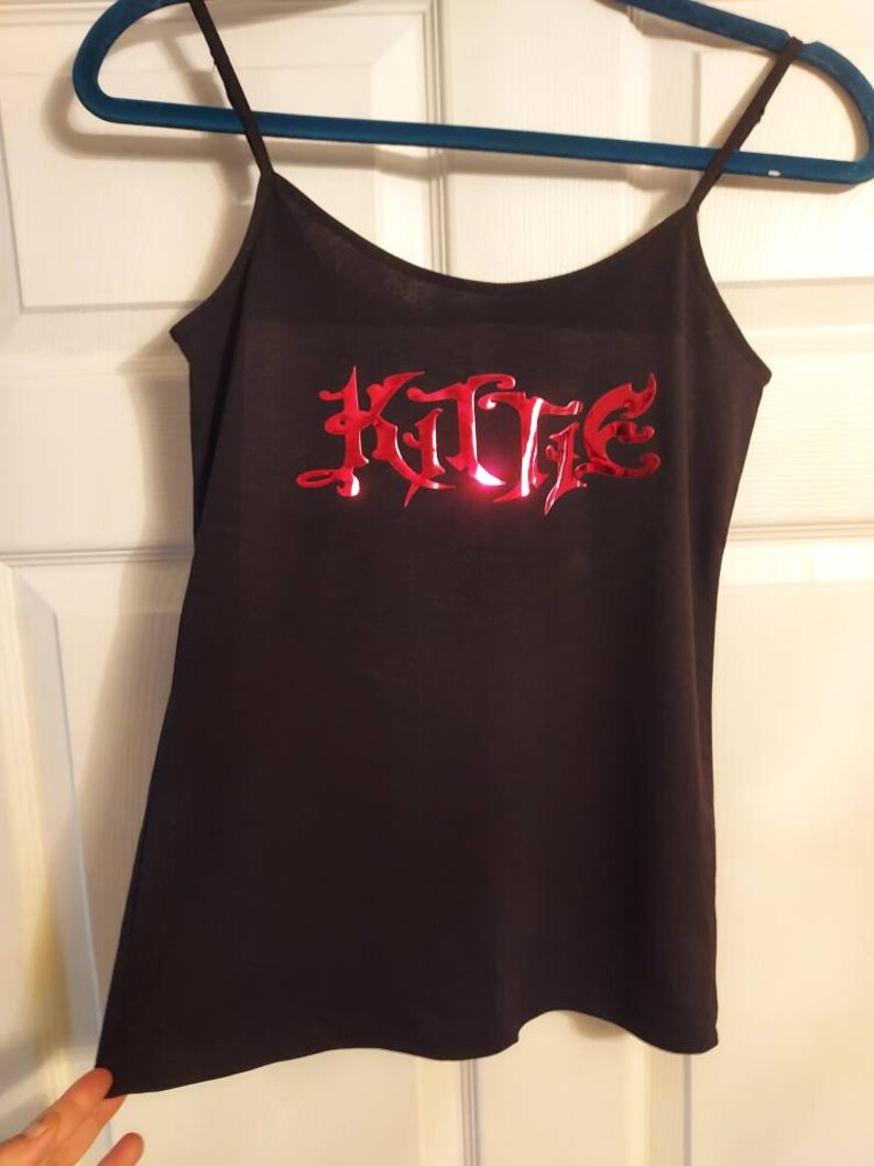 Kittie Tank Top Adjustable Straps Kittie Band Shirt Kittie Etsy