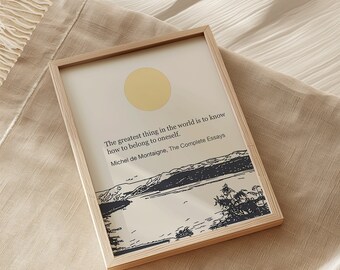 Inspirational Quote, Digital Print, Landscape Poster, Minimal Art, Instant Download Art