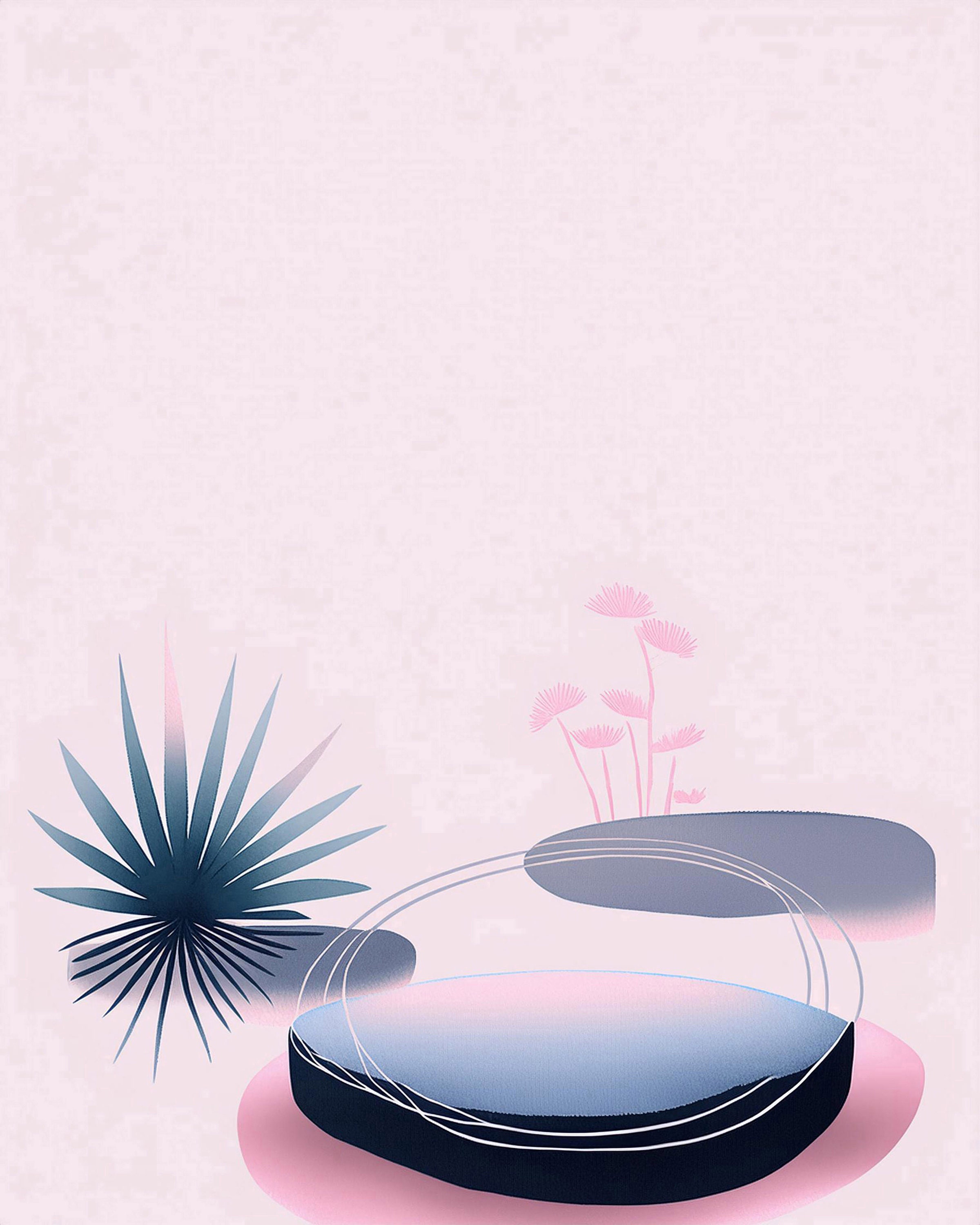 Pink & Blue Print, Abstract Shapes Instant Art, Downloadable, Print - Etsy