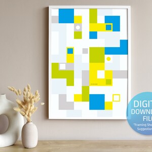 Abstract Art. Original design. Downloadable print file, environmentally friendly. Minimalist style, Living Room or Office decor.