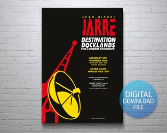 Jean Michel Jarre Docklands Concerts 1988 Commemorative Poster.