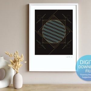 Art Deco. The Signature Collection. Downloadable print file. Original stylish design looks great on any room or office wall.