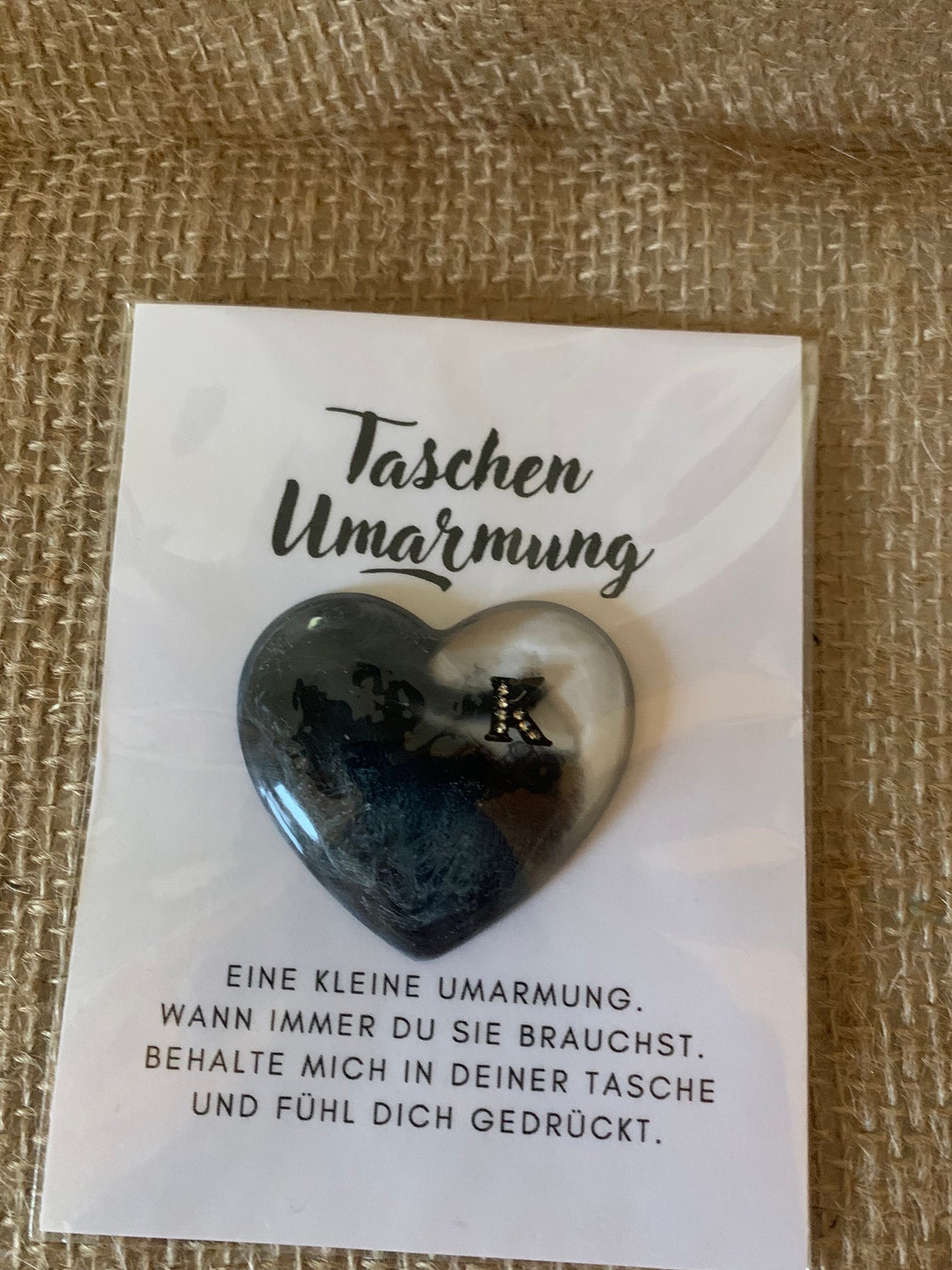 Pocket Hug Herz Mit Karte - Kleines Umarmungsherz Geschenk Für Familie & Freunde