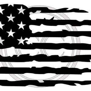 Distressed American Flag SVG