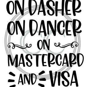 Auf Dasher Auf Tänzer Auf Mastercard undVisa SVG
