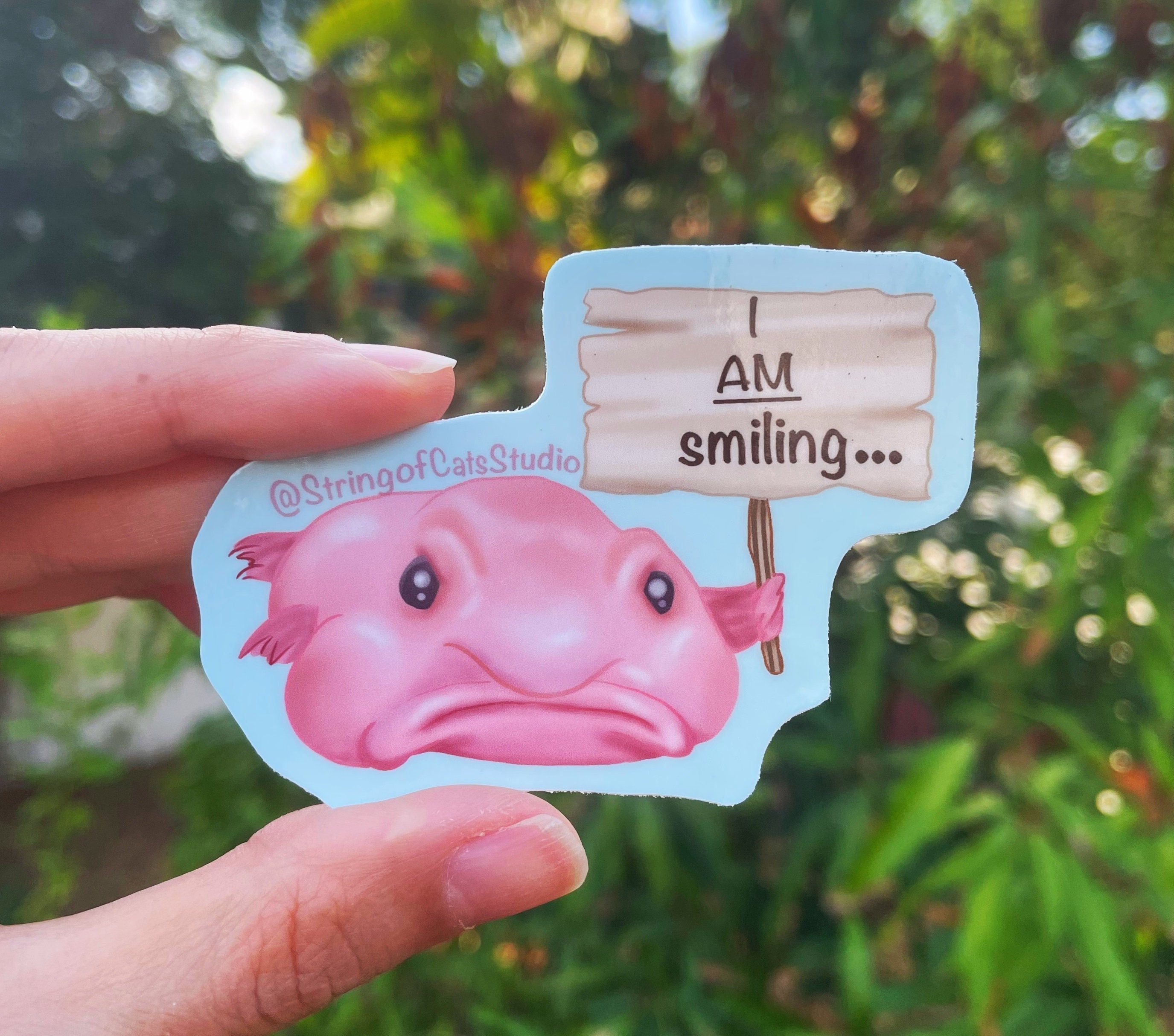  Blobby Bob Blob fish Deep Water Fish Gifts Pink Blobfish  PopSockets Standard PopGrip : Cell Phones & Accessories