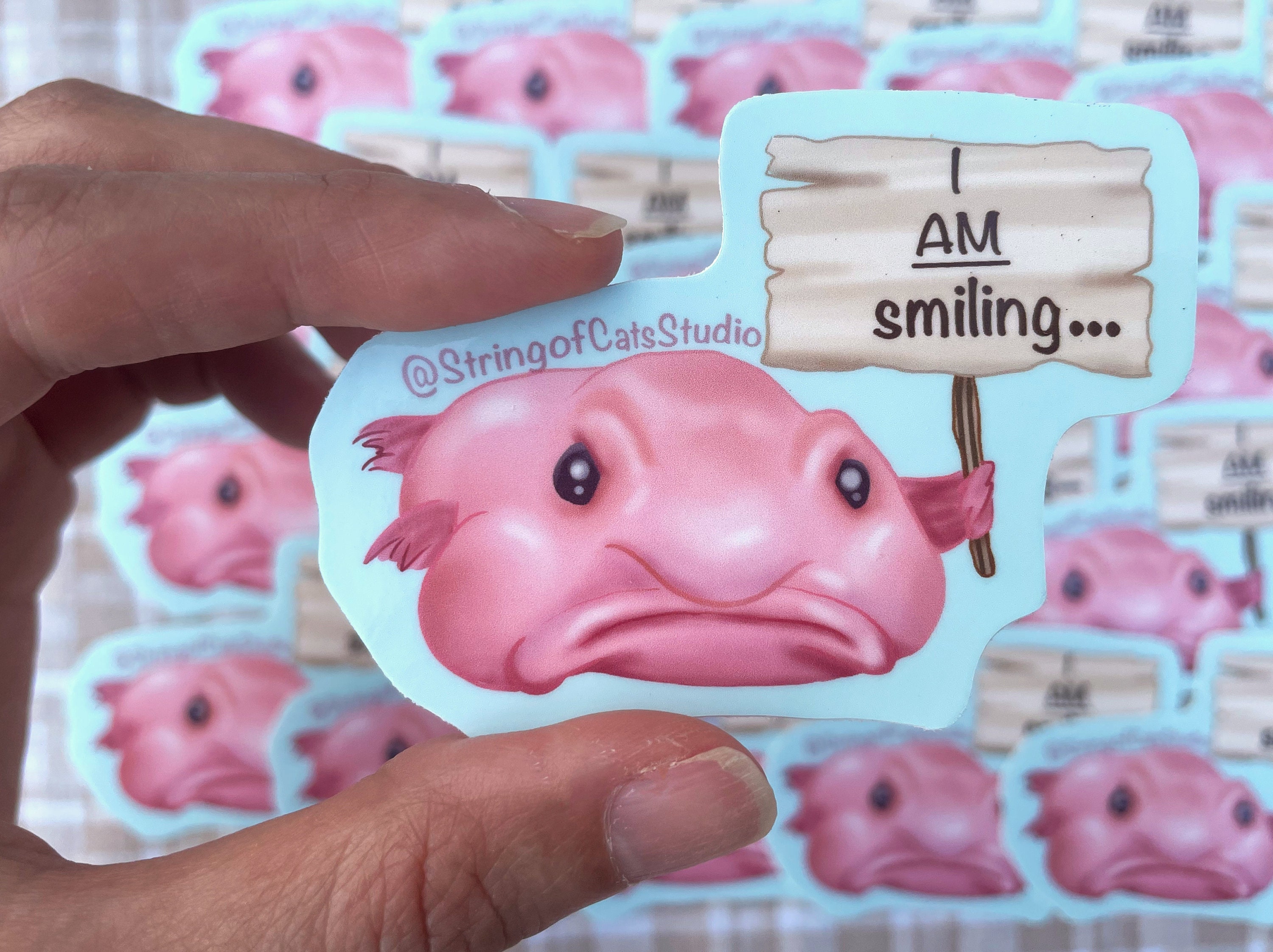 Blob Fish Sticker for Sale by SillyFun