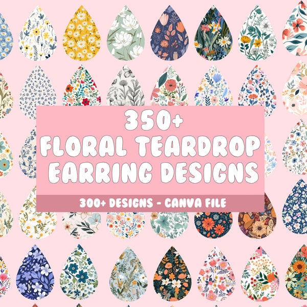 300+ Teardrop Earring PNG Bundle, Sublimation Files, Earring Sublimation, Teardrop Template, Digital Instant Download