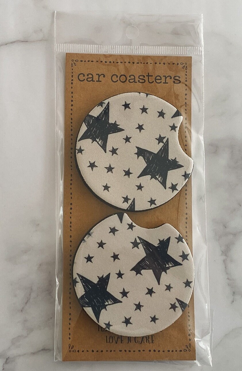 Cute Car Coasters, Set of 2, Cute Aesthetic Car Coasters, New Car Gift ...