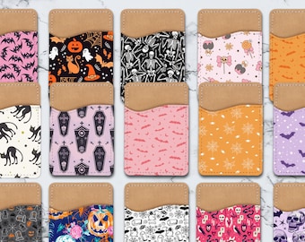 Cute Halloween Designs for Phone Wallet, Phone Card Holder, Phone Stick On Wallet, Credit Card Holder, Credit Card Holder, Phone Card Holder