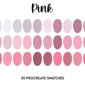 Pink Procreate Palette // Swatches // muted color palette // ipad colours // pink