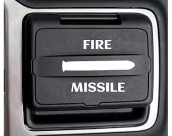 Fire Missile Media Cover decal for Jeep JL