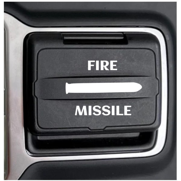 Fire Missile Media Cover decal for Jeep JL